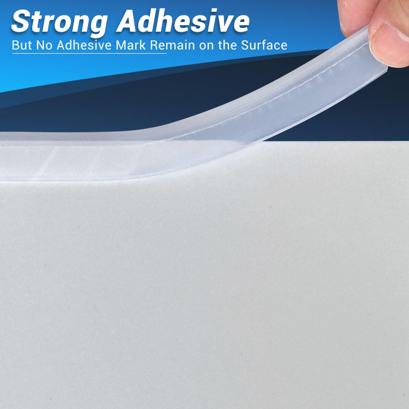 Protalwell Rubber Edge Trim  Self Adhesive L Shaped Edge Trim  Small Size Peel and Stick Edge Trim for Tile  Wall and Furniture Edges  Clear Color  10Ft - Image 4